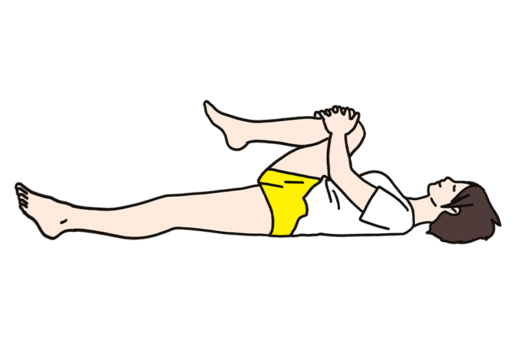 膝のストレッチ方法画像